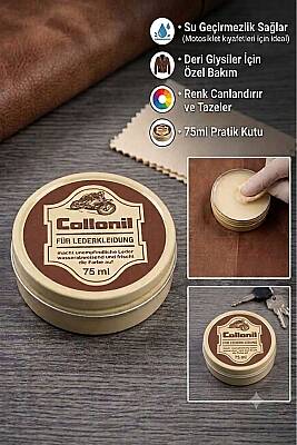 Collonil Für Lederkleidung Su Geçirmez Renk Canlandırıcı Deri Giysi Ve Motosiklet Kıyafeti Bakım Waxı 75 ml - 1923 - 3