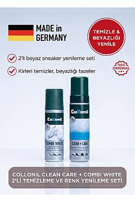 Tuna Collonil Clean Care XL 200 ml + Combi White 100 ml – 2’li Beyaz Sneaker Temizleme ve Renk Yenileme Seti - Collonil